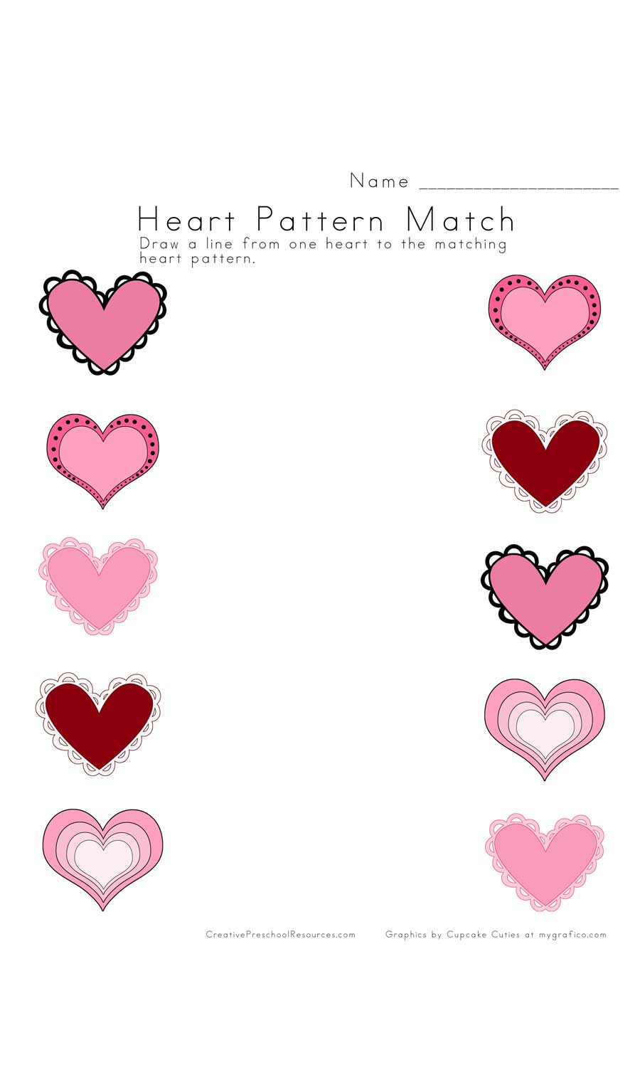 small heart match color